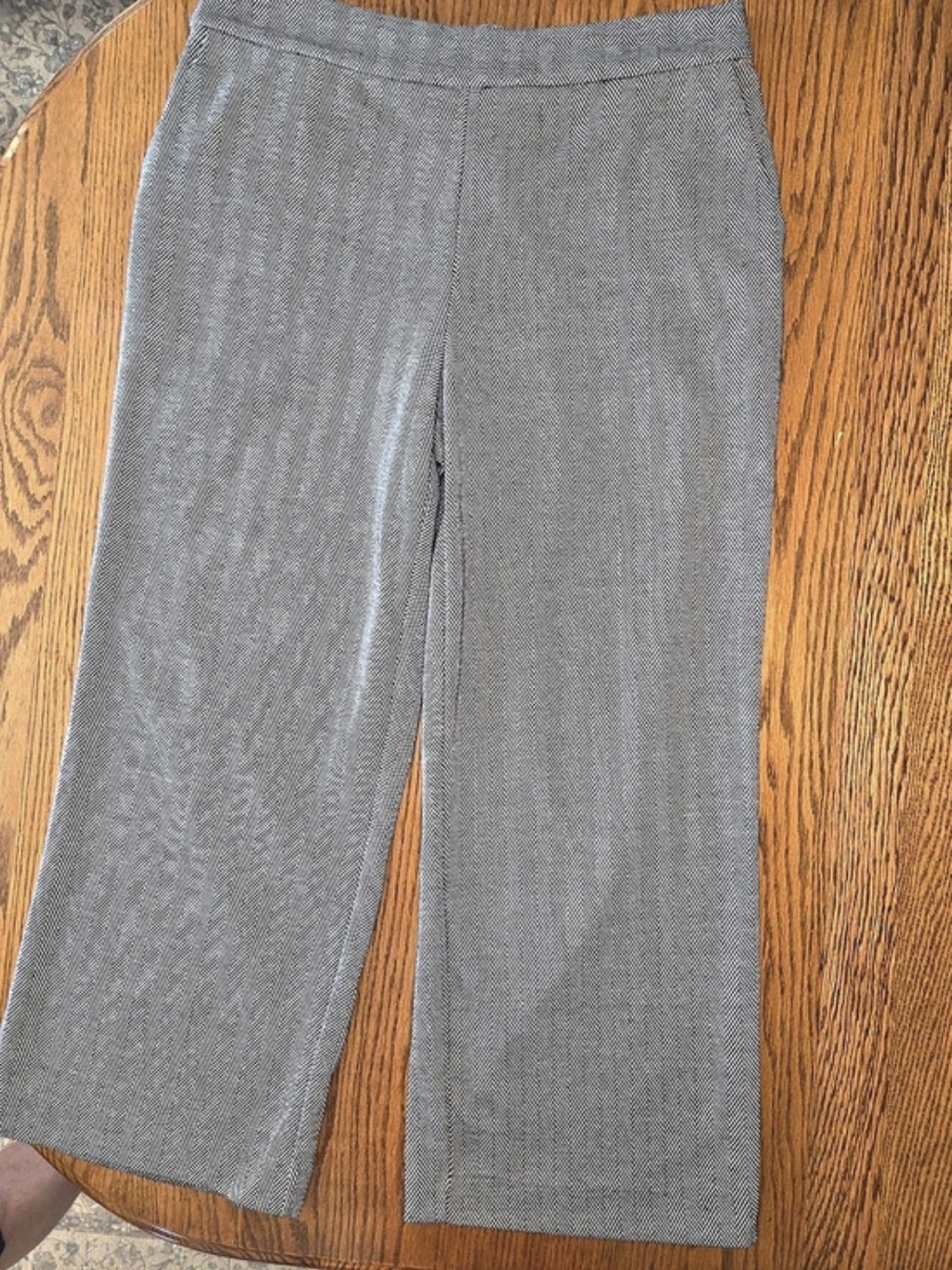 Free People Wide Leg Pants in Black & White Like New